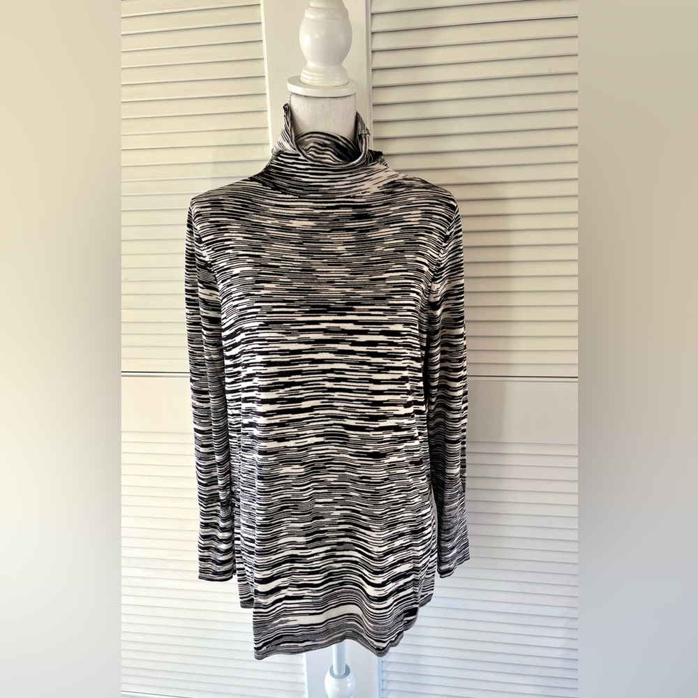 Nic + Zoe abstract striped Tunic Sweater